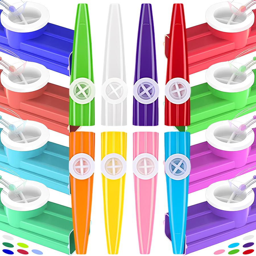 8pcs 11.5cm Plastic Kazoo Ancient Classic Vocal Wind Instruments Music Production Background Music Speaker Party Sounding Props