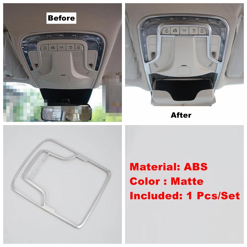 

Matte Roof Reading Lights Lamps Frame Decoration Cover Trim Accessories For Mercedes-Benz Vito W447 / V Class V260 2014 - 2025 Matte Style