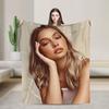 Madelyn Cline Montage Blanket  Soft Warm Funny Plush Throw Blanket For Outdoor Airplane Travel Flannel Bedspread Bed Cover