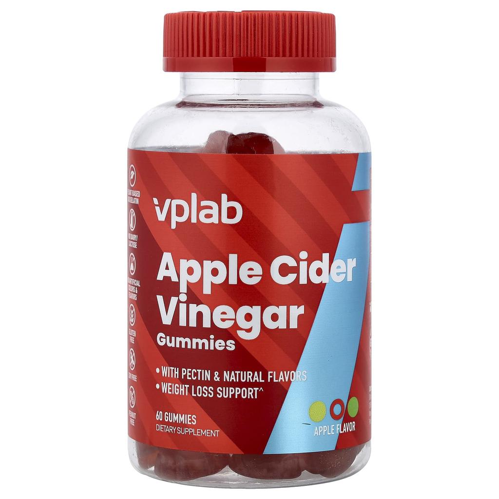 Vplab Apple Cider Vinegar Gummies, Apples, 60 Gummies