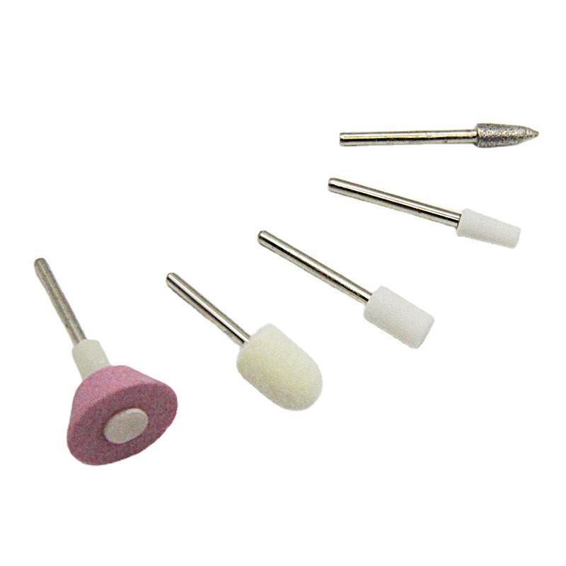 3/4/5Pcs Nail Drill Bits Set With Assorted Grinding Heads Clear Case For Diy Manicure Pedicure Polishing