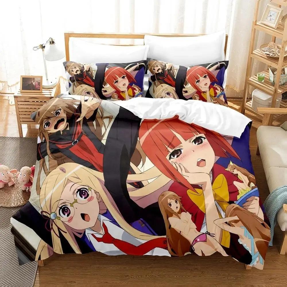 Okami-san And Her Seven Companions Bedding Set Boys Girls Twin Queen Size Duvet Cover Pillowcase Bed Kids Adult Home Textiles