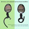 Bike Mirror 360 Degree Adjustable Rotatable Handlebar Mirror Wide Bycicle Accessories Cycling Rear View MirrorBike Mirror 360 De