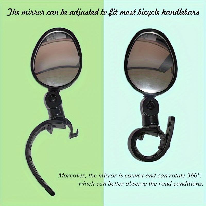 Bike Mirror 360 Degree Adjustable Rotatable Handlebar Mirror Wide Bycicle Accessories Cycling Rear View MirrorBike Mirror 360 De