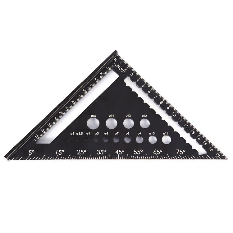 Aluminum Alloy 45° Try Square Woodworking Angle Ruler