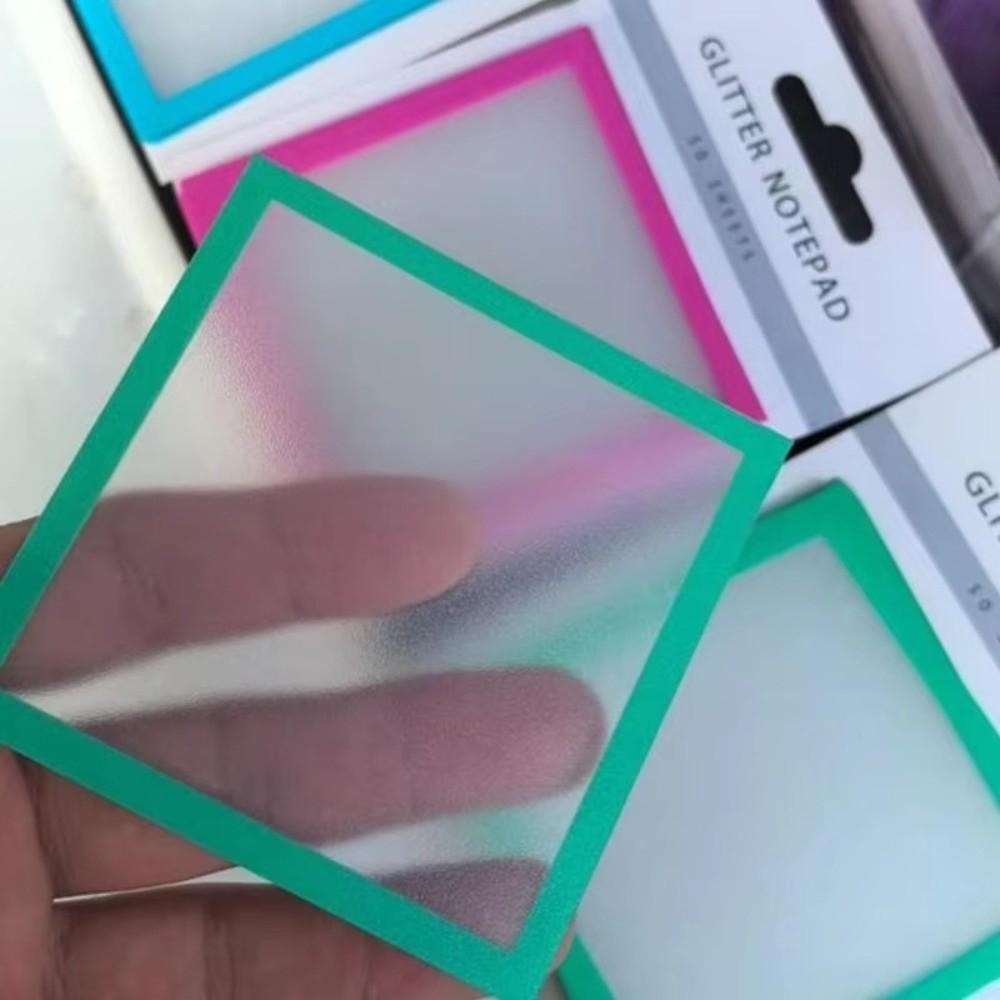 Gifts Waterproof Sparkle Sticky Notes Small To Do List Self Adhesive Clear Note Office Supplies Memo Pads