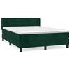 Lit avec sommier et matelas - Maison Exclusive - Velours vert foncé - 140x190cm - Tête de lit réglable