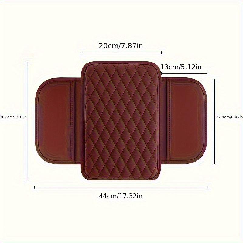 1pc Universal Car Armrest Heightening Pad with Side Storage Bag: PU Leather for Enhanced Comfort Easy Installation and Fit