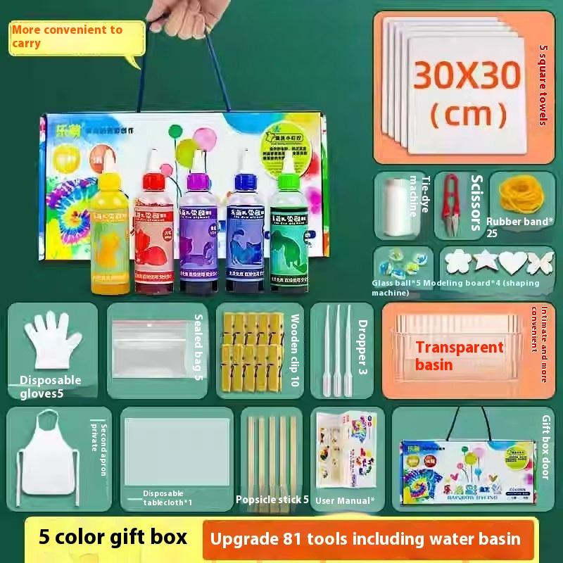 Fabric Dyes Tie Dye Pigments Tool Material Package DIY Handmade No Cooking Rubbing Plant Dyes Children's Drawing Graffiti