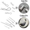 150 Pcs 6 Sizes Cotter Pins Assortment Kit Stainless Steel Split Cotter Pin  Lock Systems