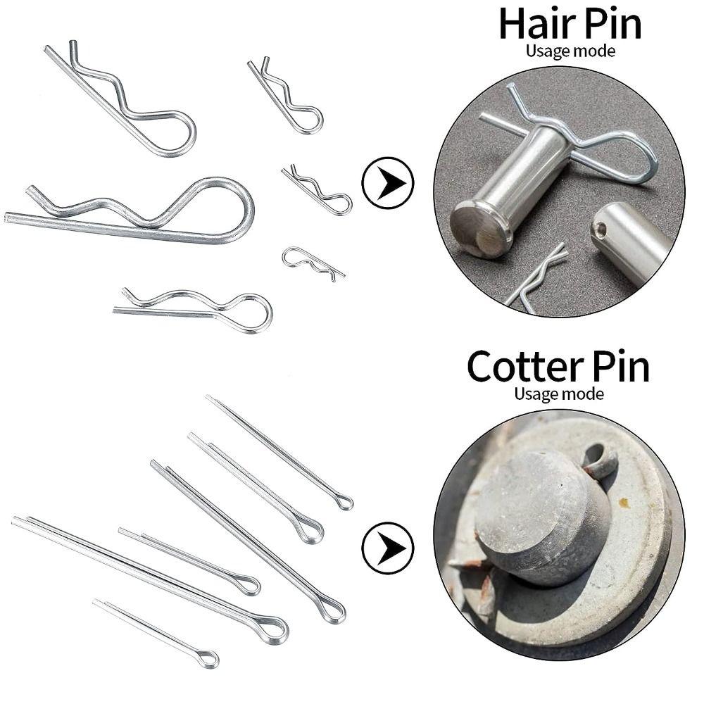 150 Pcs 6 Sizes Cotter Pins Assortment Kit Stainless Steel Split Cotter Pin  Lock Systems