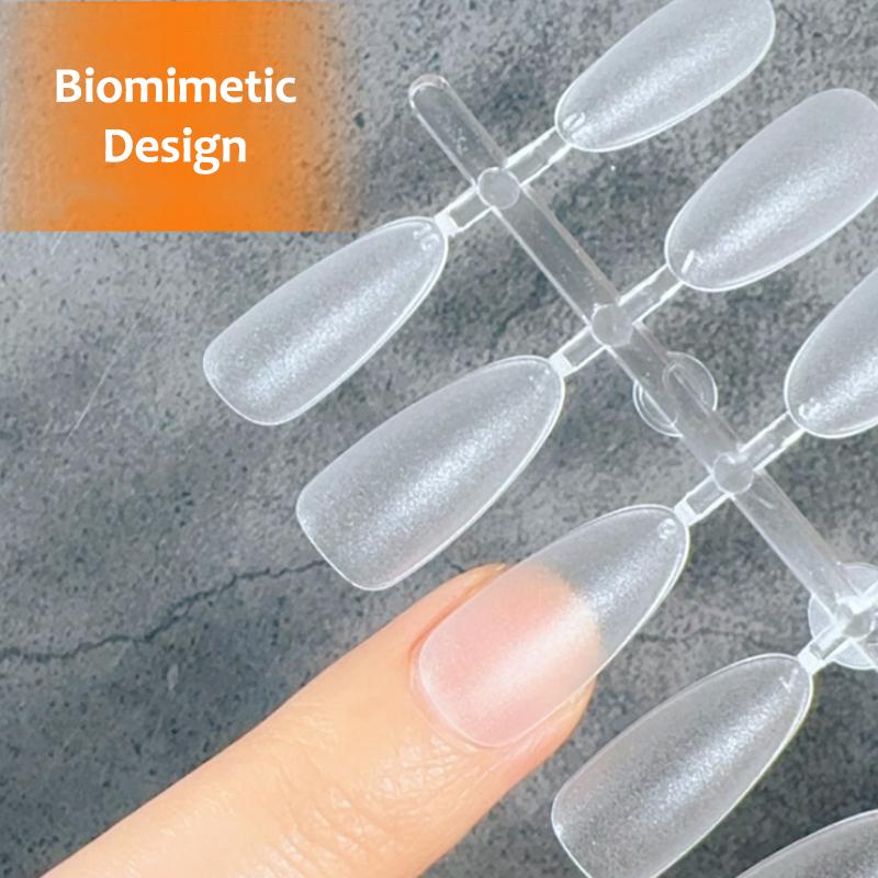 100Pcs Nails Tips Extension Clear Soft Gel Tips Clear Soft Gel False Nail Design Full Cover Press On Nail Fake Manicure Tools