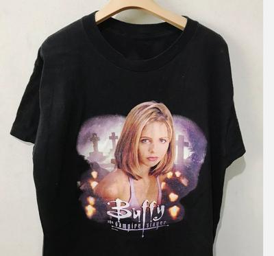 Buffy – Im Bann der Dämonen Vintage 1999 T-Shirt Klassisch Schwarz S-5XL Unisex T-Shirt