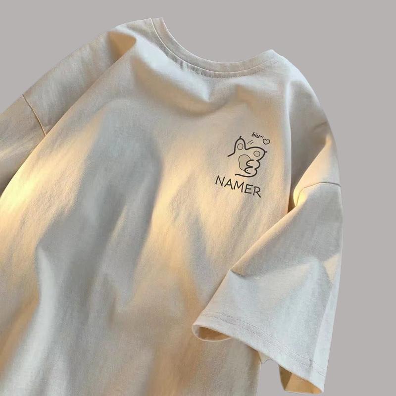 Original Cotton Short Sleeve Women's Casual Summer Loose Simple Trend Tops