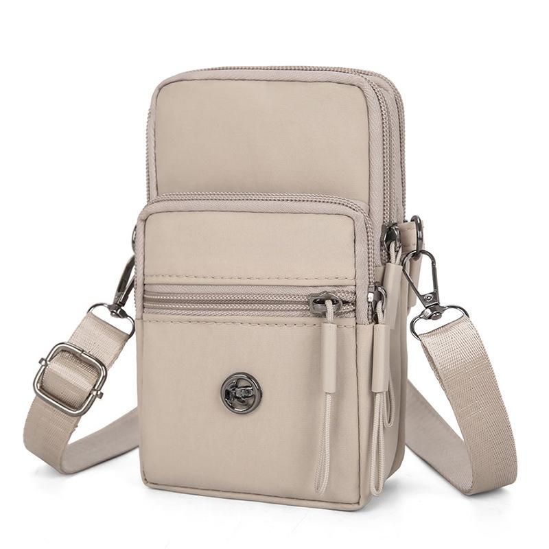 Women’s Mini Crossbody Phone Bag Waterproof Nylon Shoulder Bag Multi Pocket Small Messenger Purse Lightweight Travel Handbag