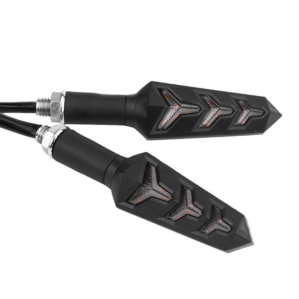 Pair of Motorcycle Y Shaped Turn Signal LED Lights Indicator Lamp Universal