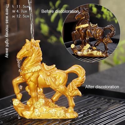 There Was Money Right Away Resin Crafts Creative Chinese Color-changing Ornaments Household Craftsmanship Horse Statue Gifts