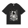Chainsaw Man Reze "Bomb Devil" Black & White Print Oversized Anime Streetwear Women And Men T-Shirt