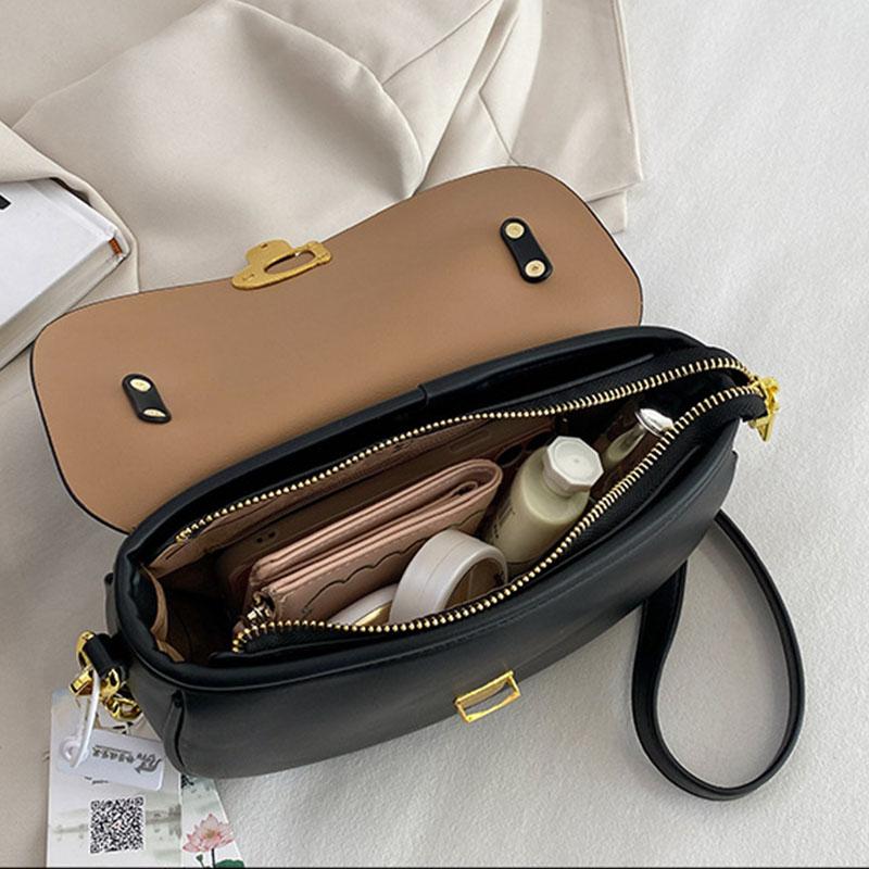 Versatile PU Leather Shoulder Bag for Women Fashionable Cloud Shoulder Bag Crossbody Designer Pendulum Bag Mom Bag