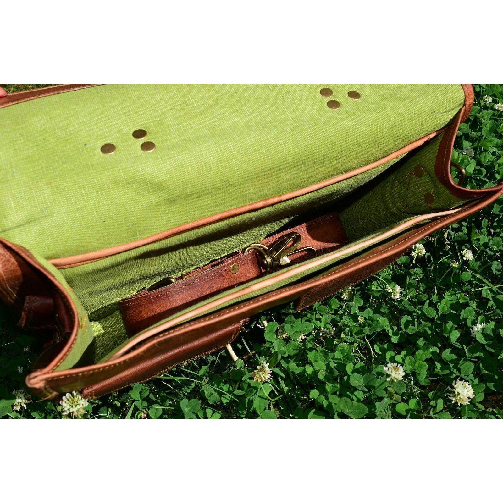 Новая натуральная сумка из натуральной кожи козьего мужского ноутбука — фото 3