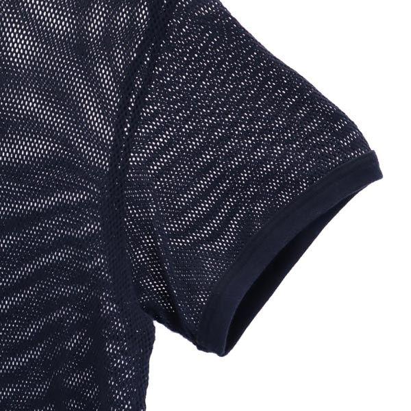 TOGA VIRILIS made in Japan Short sleeve mesh T-shirt ONE Navy system Men's Used
