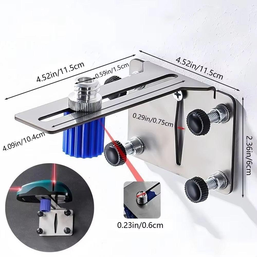 Heavy-Duty Universal Wall Mount Portable Design Stainless Steel Laser Level Bracket Supports Heavy Loads Multifunctional