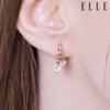 14K Coconut Cut One-Touch Earrings (Gold Pin) ELGPEE438