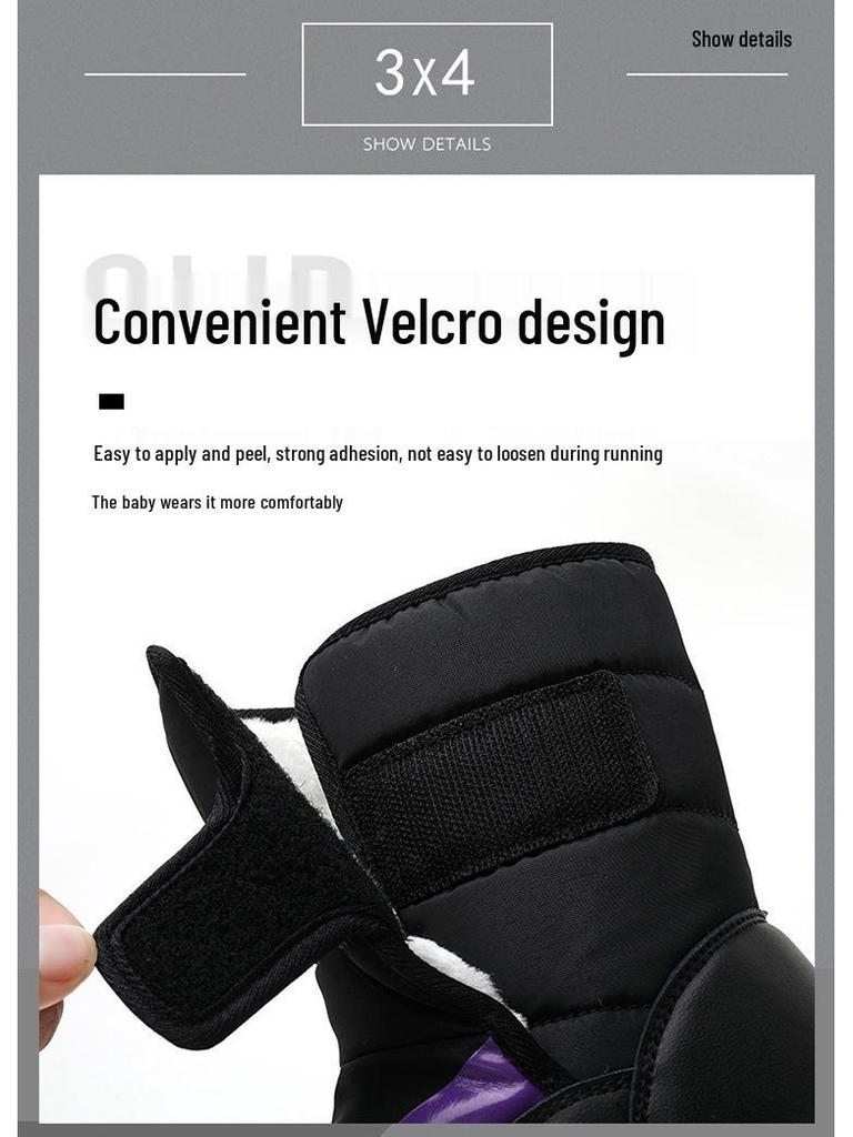 Botas de Neve de Inverno para Crianças até Meio da Panturrilha - Peludas, Quentes e Casuais para Meninos e Meninas