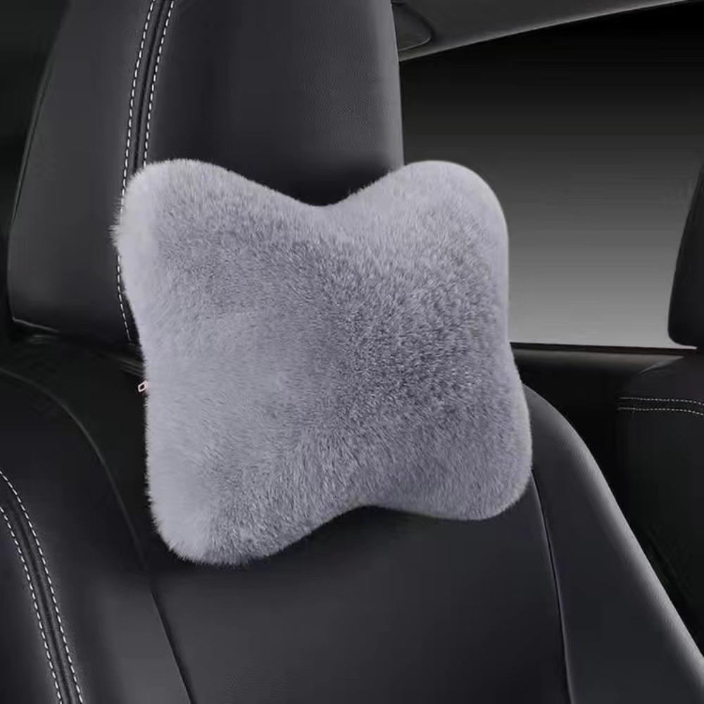 Soft Foam Lumbar Pillow Plush Cushion Headrest Cushion Car Headrest Pillow  Winter Season