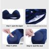 1 Press Type Inflatable Pillow U-Shaped Pillow, Foldable U-Shaped Double Hump Neck Pillow, Portable Outdoor Travel Pillow