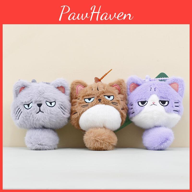 Cat Plushie Mini Keychain With Pp Cotton Stuffing For Bag Keychains Accessories