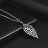 New Retro Nordic Celtic Triangle Knot Star Moon Sun Necklace Triangle Knot Pendant
