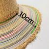 Delle Handmade Rough Edge Lafite Straw Hat Big Eaves Ladies Sun Hat Bow Sun Hat