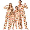 Family Matching Halloween Printed Pajama Set Short Sleeve Top and Pants for Holiday Comfort