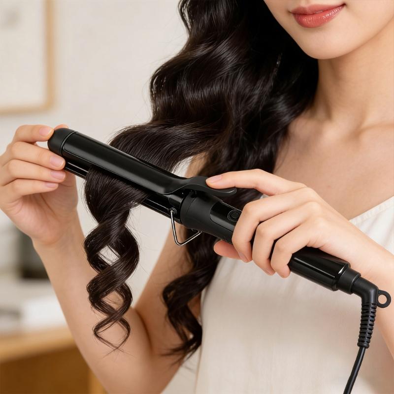 Ions Ceramic Hair Curling Iron 25mm Barrels Size For Natural Styles And Curls Safe Hair Curler for Various Hair Type