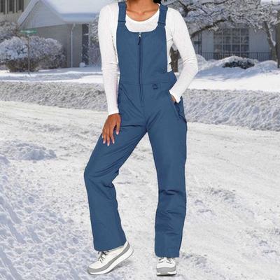 Yousheng Waterproof Ski Pants Women Ski Bib Insulated Overalls Thickened Adjustable Shoulder Strap Windproof Snowboard Winter Snow Pants with Pockets