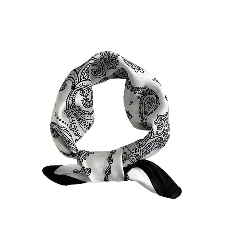 Silk scarf neck 70 square scarf scarf new retro cashew flower headscarf summer women pastoral neck thin scarf shawl