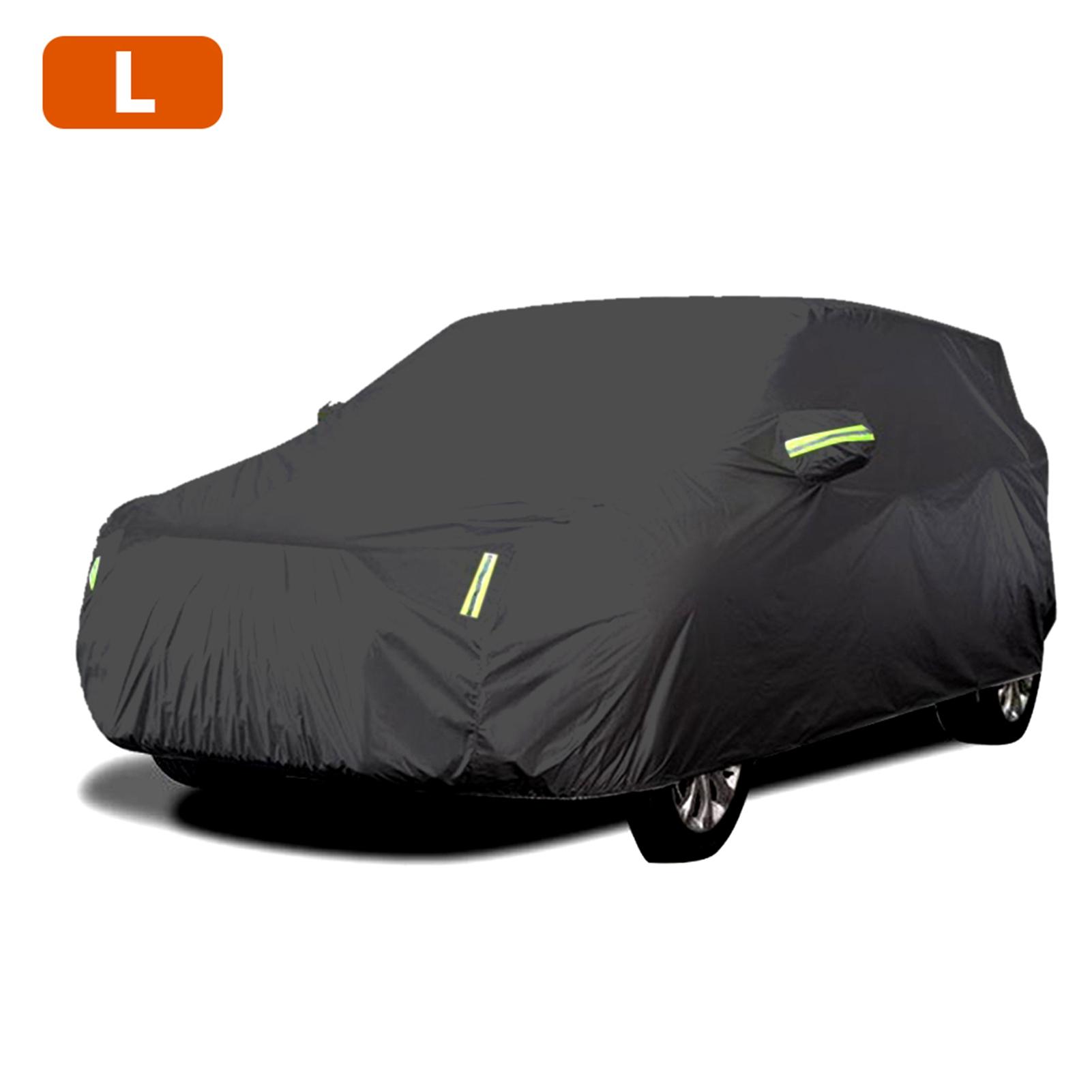 Car Dustproof Waterproof Cover Full Covers with Reflective Strip Sunscreen Protection Cover UV Scratch-Resistant for 4X4/SUV L Size