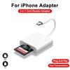 Lightning Card Reader 2in1 Adapter for iPhone iPad with TF Memory Card Slot Compatible with Mini SD Cards