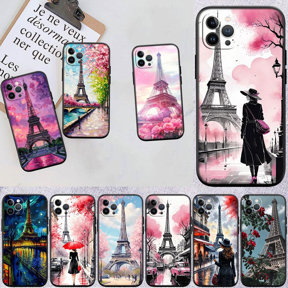 CJ57 France Paris Eiffel tower Phone Case for Samsung Galaxy S20 S21 S22 Ultra FE + Plus A21S A22 A24 A25 A26 A30 A30S A31