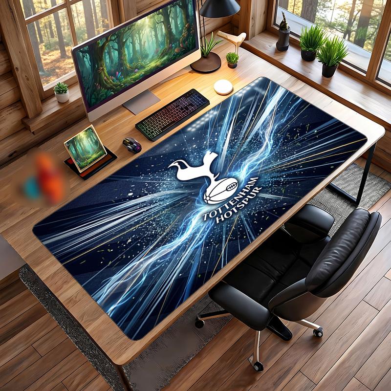 Tappetino per Mouse Grande Stampato Tottenham Hotspur, Tappetino Morbido in Gomma Antiscivolo per Scrivania da Gioco per Ufficio Laptop Computer Decorazione