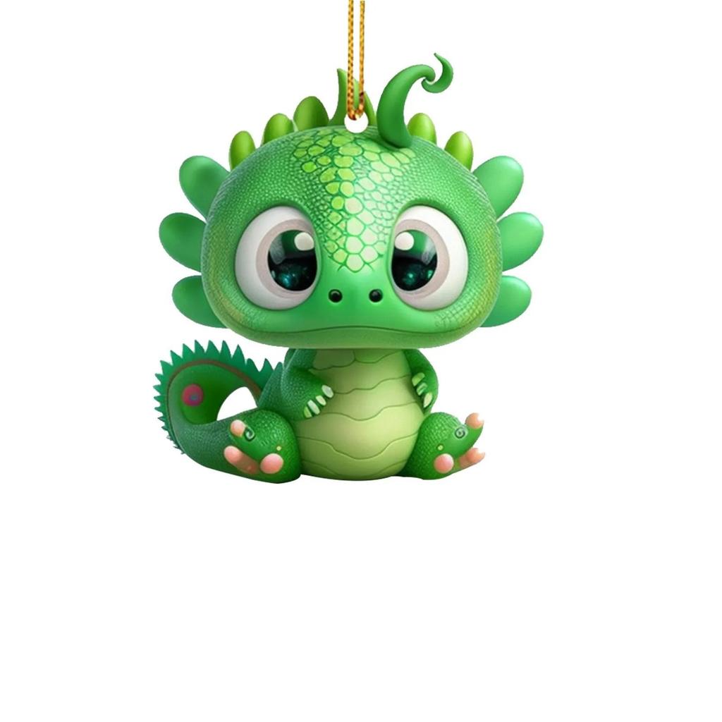 Christmas Ornament 1PC Acrylic Decoration Dinosaur Pendant Small Tree Decor For Holiday Season Car Rearview Home Decor
