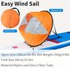 KOETSU Kajak Boot Windpaddel Segel Kit Popup Brett Segel Rudern Abwind Boot Windpaddel mit Klarem Fenster Kajak Zubehör