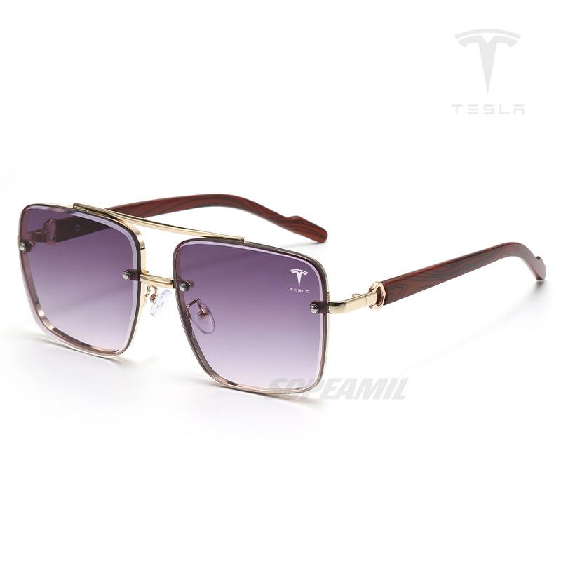 Pour Tesla Model 3 Model Y Model S Model X Cybertruck Voiture Lunettes de Soleil Mode Haut de Gamme Hommes Femmes Protection UV Lunettes de Conduite