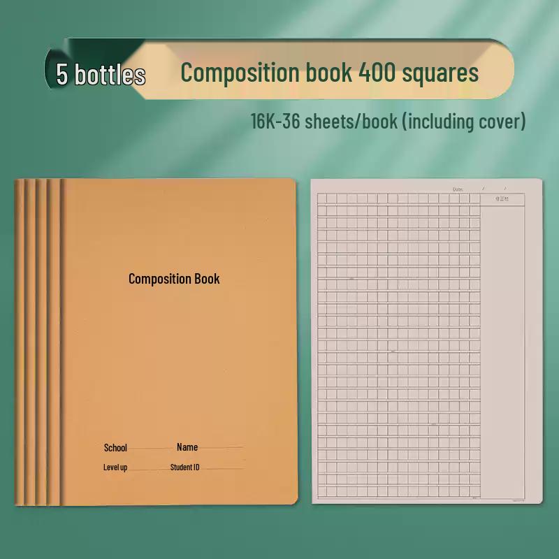 Kraft Paper Double-Line Notebook, B5 Size, Suitable for Students In Junior High and Elementary School.