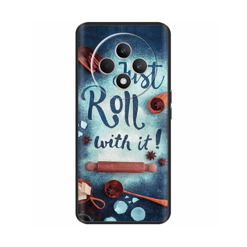 Für Oppo Reno12 F Hülle CPH2687 Cover Niedliches Liebesherz Weiche Schwarze Silikon Schutzhüllen für Reno 12F Reno12F 5G 2024 Fundas