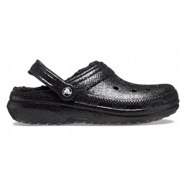Crocs Classic Glitter Lined Clogs 'Black' 205842001
