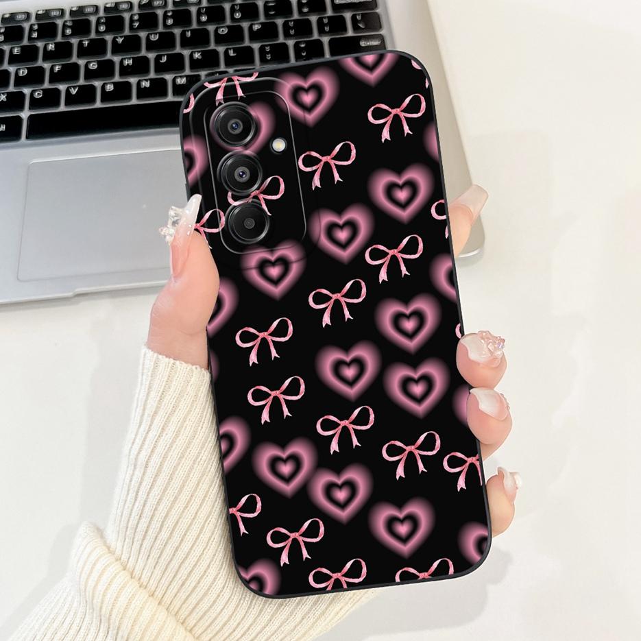 For Samsung Galaxy A17 5G Case SM-A176B Cute Cat Flowers Painted Cover Soft TPU Matte Phone Cases For Samsung A17 A 17 5G Fundas
