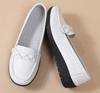 WUIWUIYU Nurse Comfortable and Perfect for Commuting and Standing Size Women's Slip-On Loafers, Shoes, Flats, Fatigue-Reducing, Work, White, 23.5cm