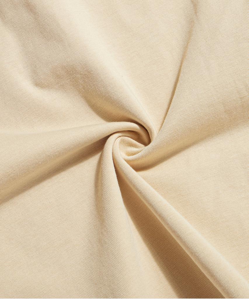 Beulonseun 10.6 Oz Cotton Short Sleeve Henley Tee Apricot